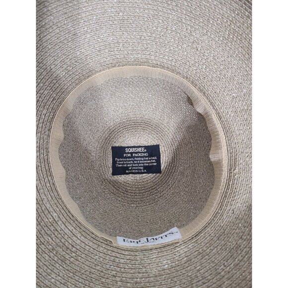 Eric Javits Darc Beige Hampton Squishee Straw Hat EUC - Picture 4 of 5